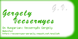 gergely vecsernyes business card